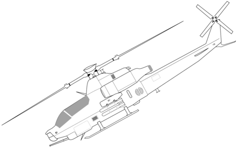 Bell Ah 1Z Viper Helicopter Coloring Page